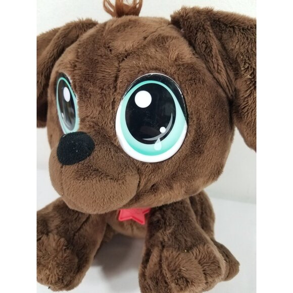 Little Tikes Rescue Tails Brown Puppy Dog Plush Stuffed Animal Blue Eyes 9" 2021 - Picture 3 of 11